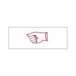 Left Hand Sign Stock Stamp OS-28, 38x14mm